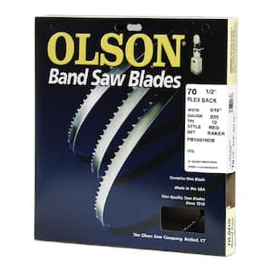 70-1/2 in. L x 3/16 in. with 10 TPI High Carbon Steel with Hardened Edges Band Saw Blade