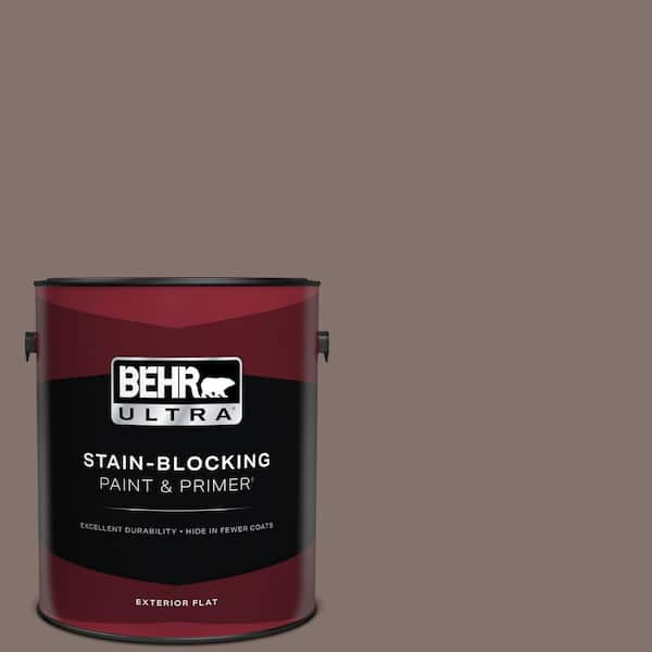 BEHR ULTRA 1 gal. #740B-5 Bradford Brown Flat Exterior Paint & Primer