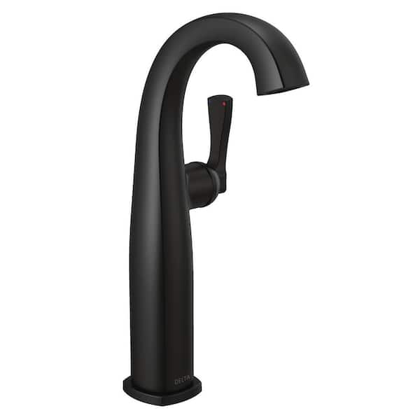 Delta Stryke Single Handle Vessel Sink Faucet in Matte Black