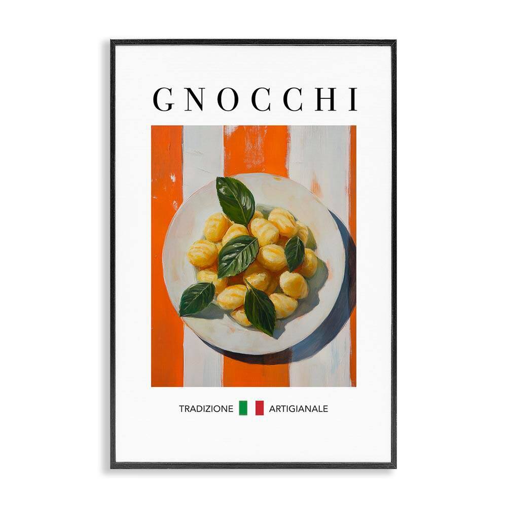Traditional Gnocchi Pasta by Andreas Magnusson Black Framed Food Giclee Art Print 18 in. x 12 in. price history on PriceWatchPro