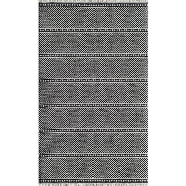 Rugs America Sloane Driftwood Charcoal Blue Area Rug - 2 X 8