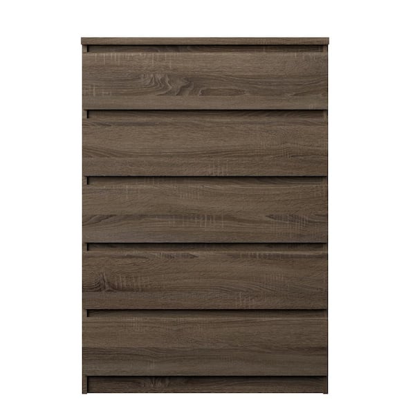 Louis Philippe 5-drawer Chest with Silver Bails Cappuccino – Imex