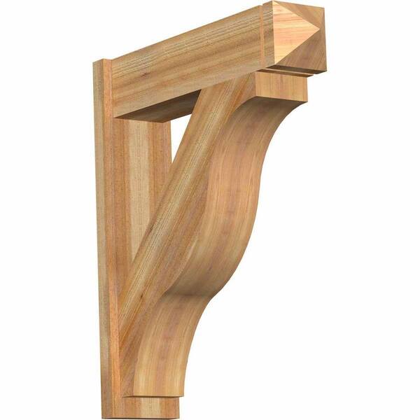 Ekena Millwork 8 in. x 36 in. x 32 in. Western Red Cedar Fuston Arts and Crafts Rough Sawn Outlooker