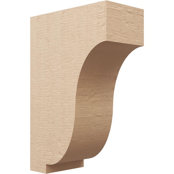 Ekena Millwork 9 in. x 27 in. x 18 in. Classic Van Buren Rough Cedar Woodgrain TimberThane Corbel, Primed Tan