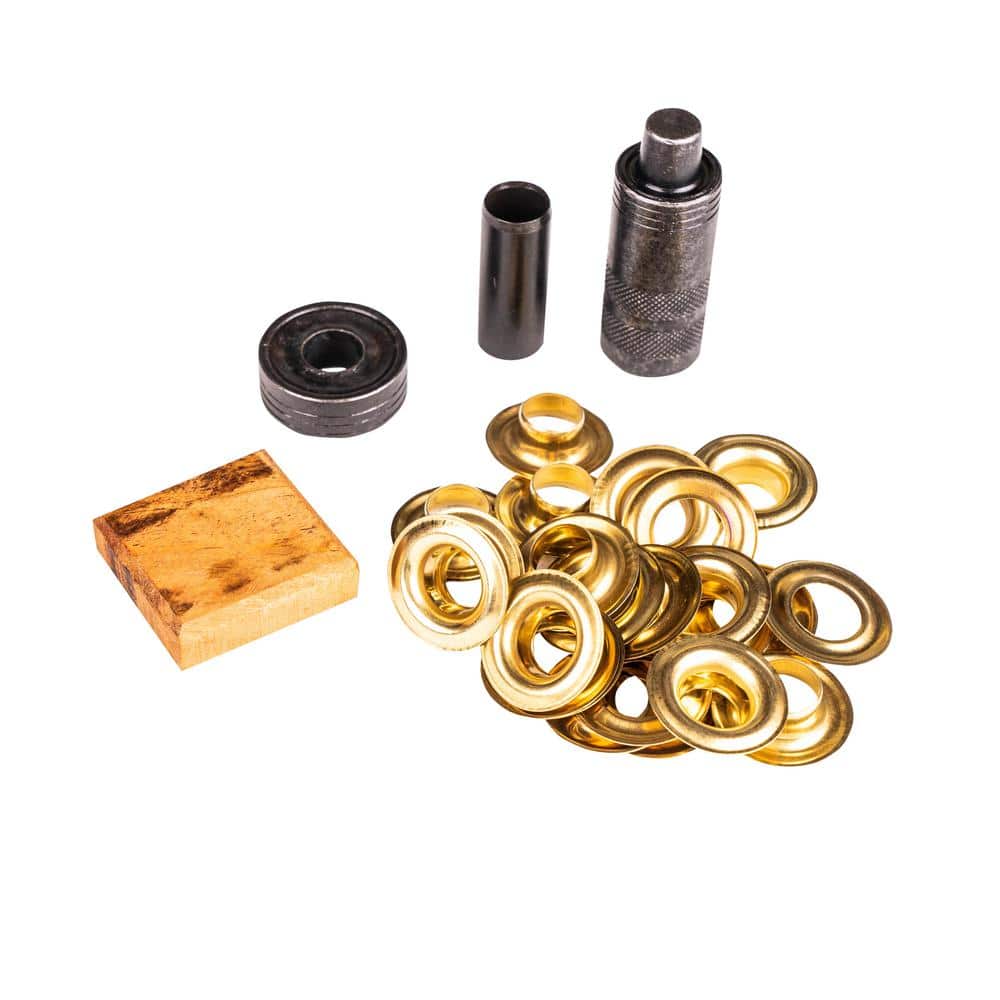 General Tools 71264 Grommet Kit with 12 Solid Brass Grommets 1//2-Inch
