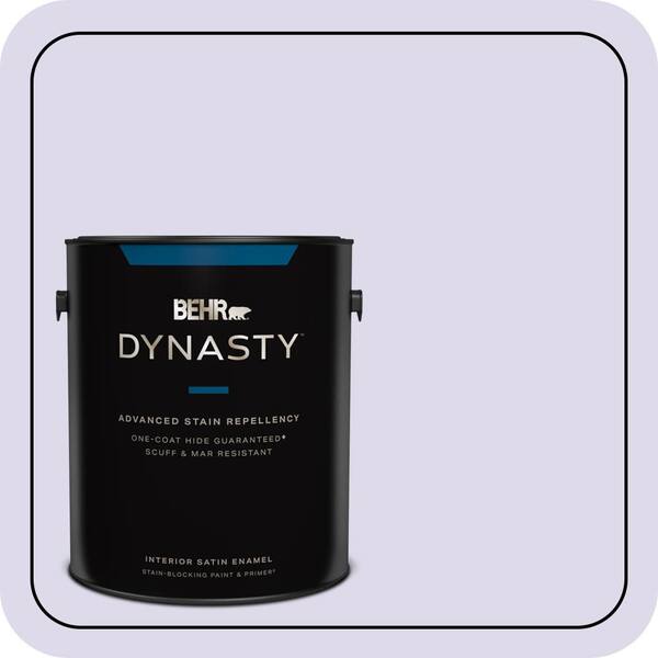 BEHR DYNASTY 1 gal. #640A-2 Misty Violet Satin Enamel Interior Stain-Blocking Paint and Primer