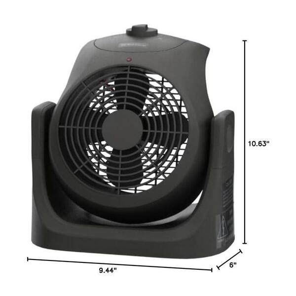 1500W Black Indoor Electric Fan Heater Combo Forced Air Space