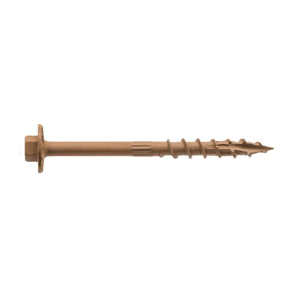 Simpson Strong-Tie 0.195 in. x 3 in. 5/16 Hex, Washer Head, Strong-Drive SDWH Timber-Hex Wood Screw, DB Coating in Tan