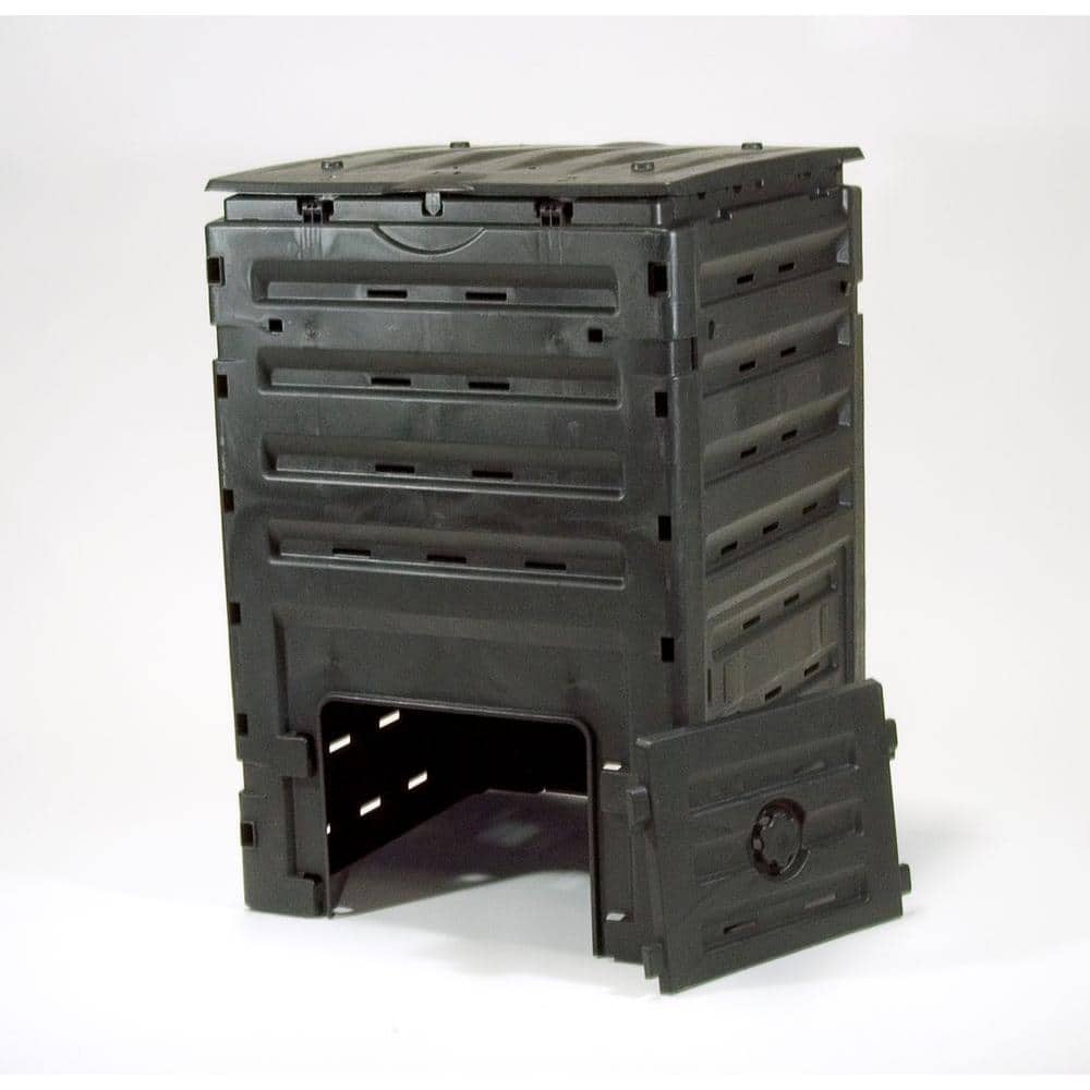 Eco-Friendly 120-Gal Polyethylene Stationary Composter with Latching Lid