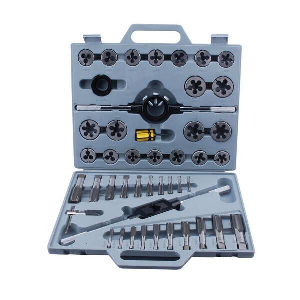 Steel Core Tungsten Steel Metric Tap And Die Set 45 Piece 30703 The Home Depot