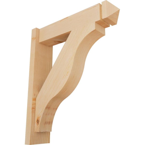 Ekena Millwork 6 in. x 26 in. x 22 in. Fuston Arts and Crafts Smooth Douglas Fir Outlooker