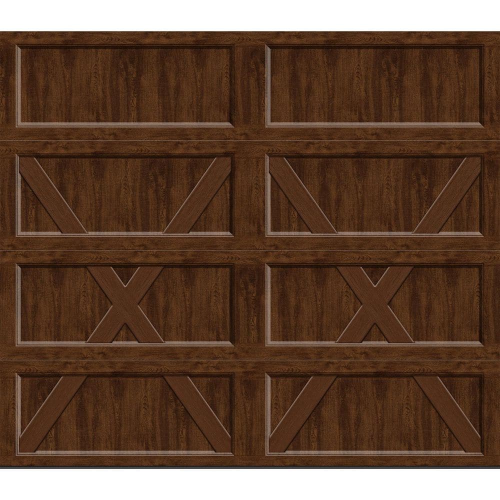 Clopay Bridgeport Steel Design X 8 ft. x 7 ft. Non-Insulated Wood