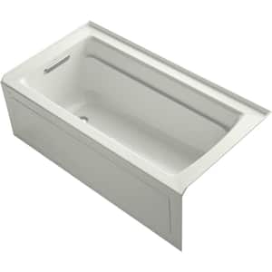 Archer 60 in. x 32 in. Rectangular Drop-In Air Bath Bathtub with Bask Heated Surface and Reversible Drain in Dune
