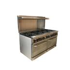 60 in. W 10 Burner Freestanding Commercial Double Oven Gas Range in. Stainless Steel