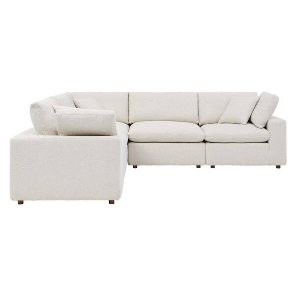 MODWAY Commix 120 in. W Square Arm Down Filled Overstuffed