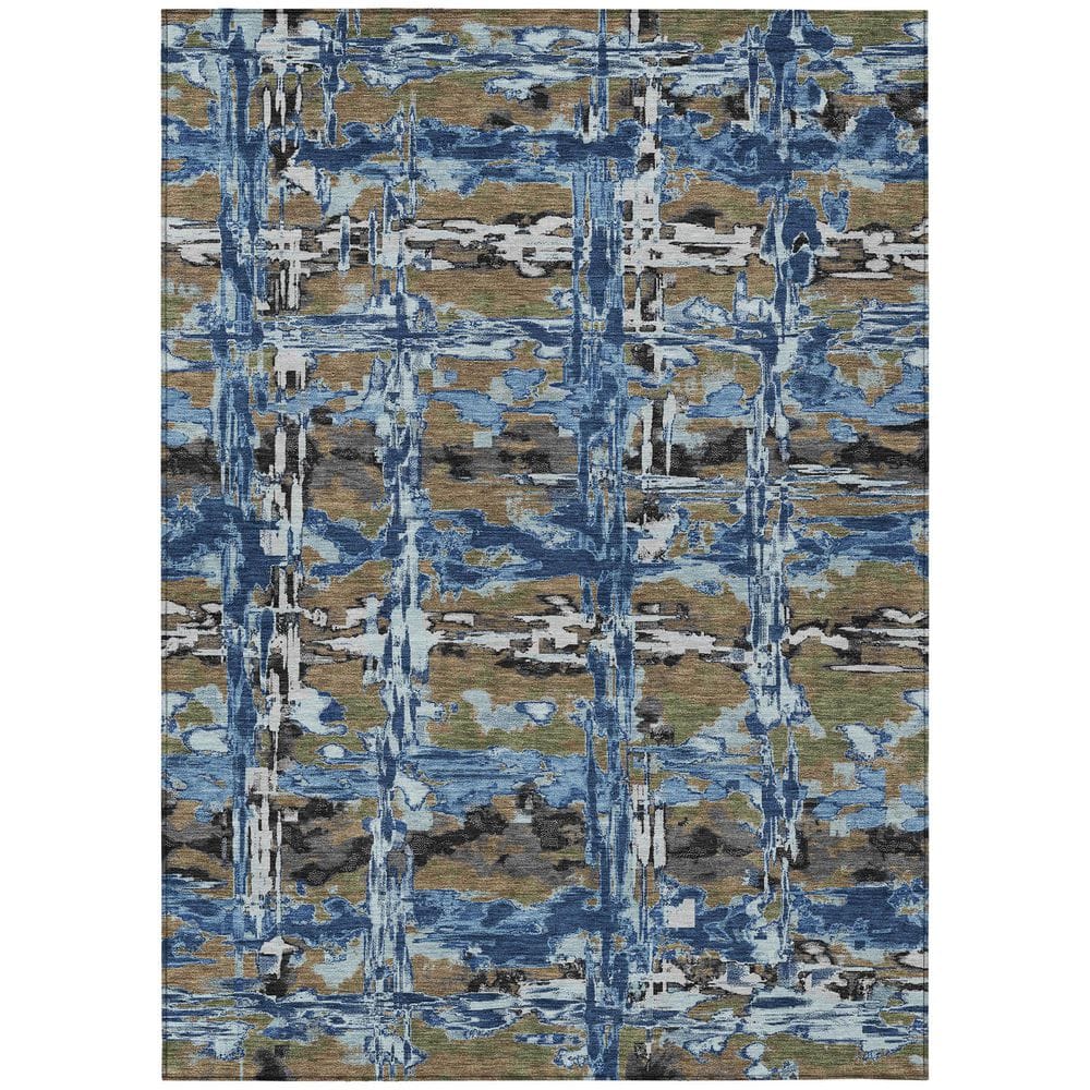 Chantille Machine Washable Indoor/Outdoor Abstract ACN2627 Navy 9 ft. x 12 ft. Area Rug price history on PriceWatchPro
