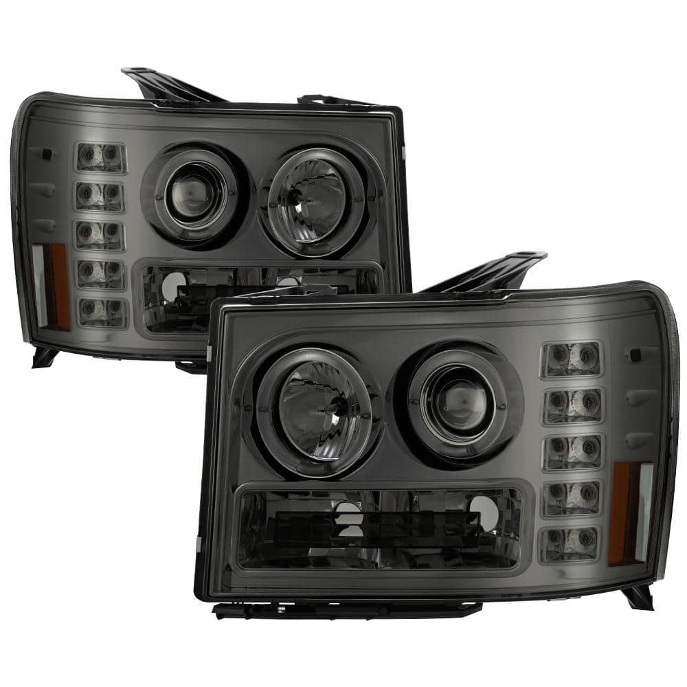 GMC Sierra 1500/2500/3500 07-13 / GMC Sierra Denali 08-13 Projector Headlights - LED Halo - Smoke price history on PriceWatchPro