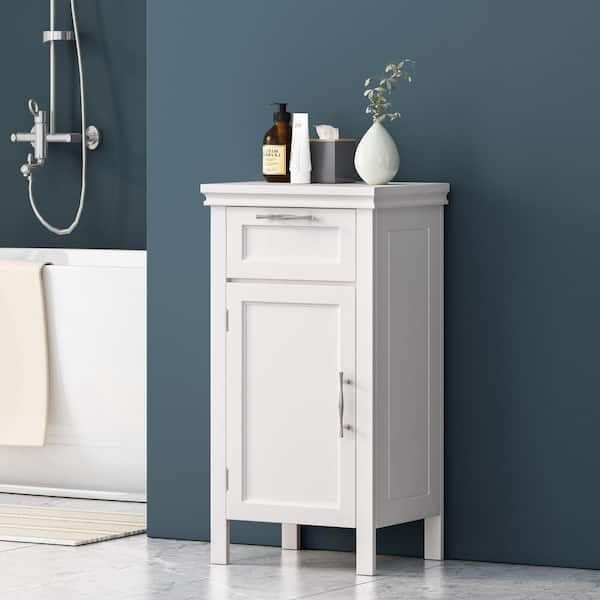 Baxton Studio Beltran Modern and Contemporary White Finished Wood Bathroom Storage Cabinet