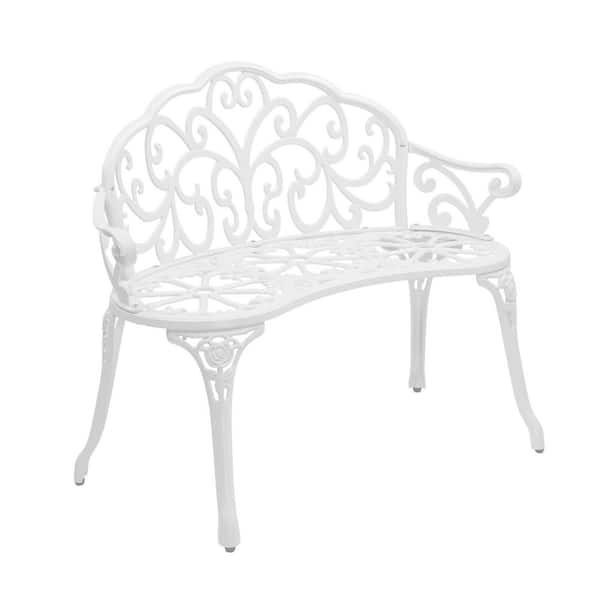 38.5 in. 2-Person Aluminum Outdoor Bench