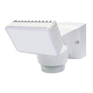 180-Degree White Motion Activated Outdoor Integrated LED Flood Light with 1500 Lumens.