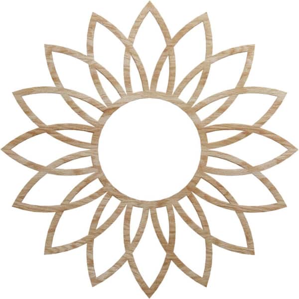 Ekena Millwork 0.25 in. x 24 in. x 24 in. Wood (Red Oak) Medallion Moulding