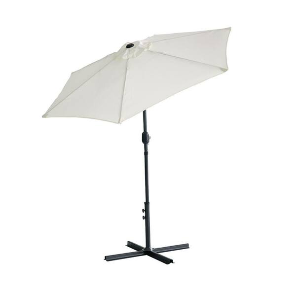 SUNRINX 7.5 ft. Outdoor Patio Market Umbrella with Crank Tilt in White