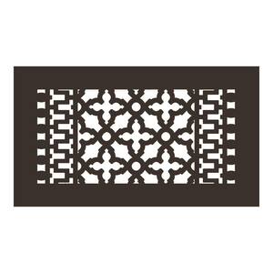Scroll Series 6 in. x 12 in. Aluminum Grille, Oil Rubbed Bronze without Mounting Holes