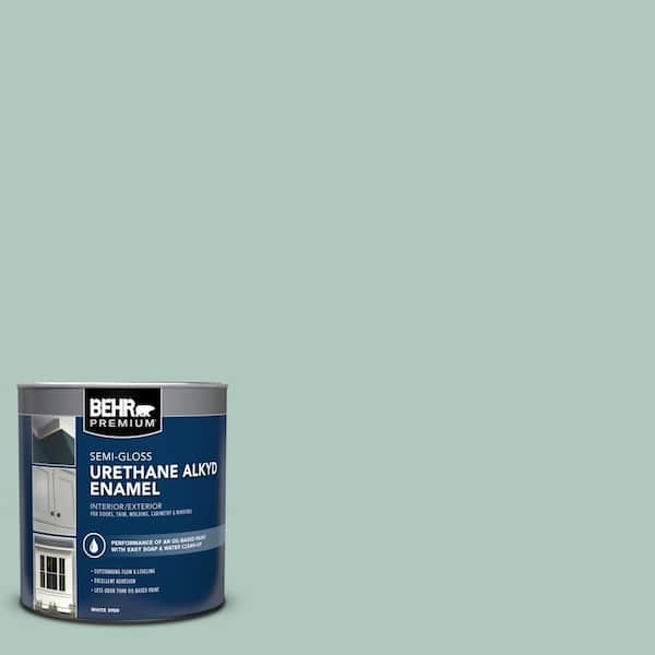 1 qt. #480E-3 Marina Isle Semi-Gloss Enamel Urethane Alkyd Interior/Exterior Paint