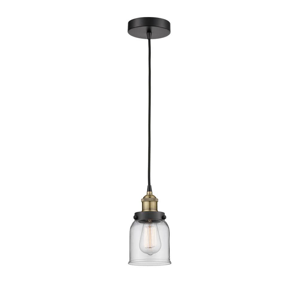 Bell 100-Watt 1-Light Black Antique Brass Standard Mini Pendant Light with Clear Glass Shade, No Bulbs Included price history on PriceWatchPro