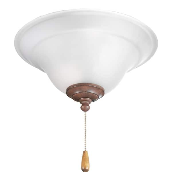 Progress Lighting Trinity Collection 3-Light Cobblestone Ceiling Fan Light-DISCONTINUED