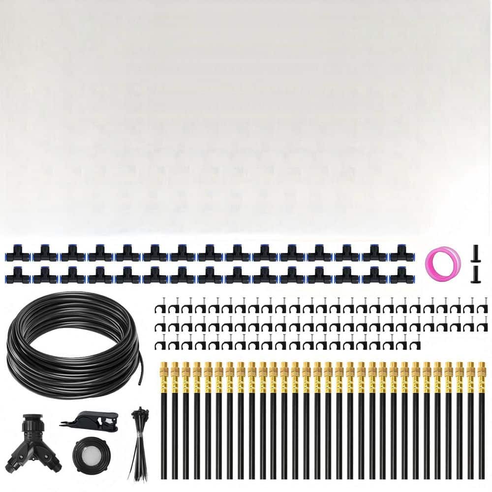 100 ft. Drip Irrigation System Kit with Copper 360° Adjustable Bendable Nozzles, Y-Splitter, Leak-Proof Misting System price history on PriceWatchPro