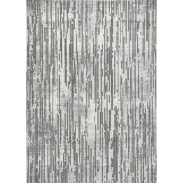 nuLOOM Maddie Contemporary Stripes Beige 9 ft. x 12 ft. Indoor Area Rug