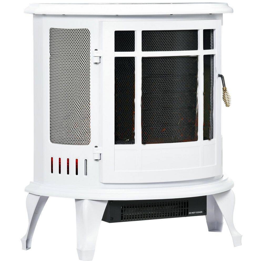 1500-Watt 22 in. White Electric Compact Radiant Infrared Fireplace Stove He
