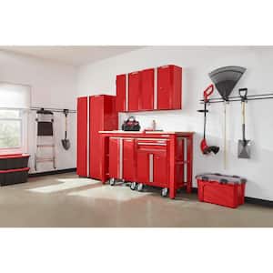 6-Piece Ready-to-Assemble Steel Garage Storage System in Red (108 in. W x 98 in. H x 24 in. D )