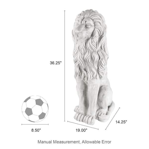 S♡Jewelryshop様【2053】ライオン台座(大)  白 Glitzhome 36.25 in. H Oversized MGO White Guardian Sitting Lion
