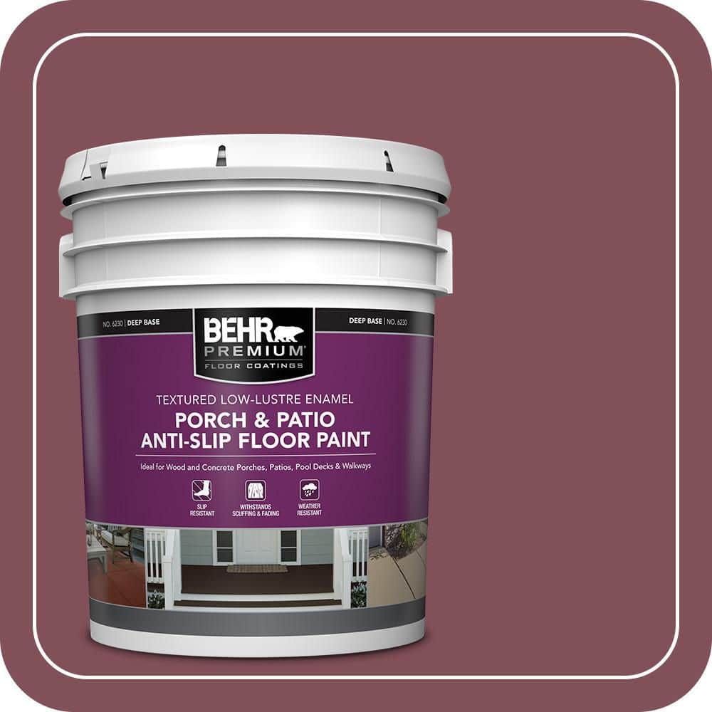 5 gal. #HDC-CL-02 Fine Burgundy Textured Low-Lustre Enamel Interior/Exterior Porch and Patio Anti-Slip Floor Paint price history on PriceWatchPro