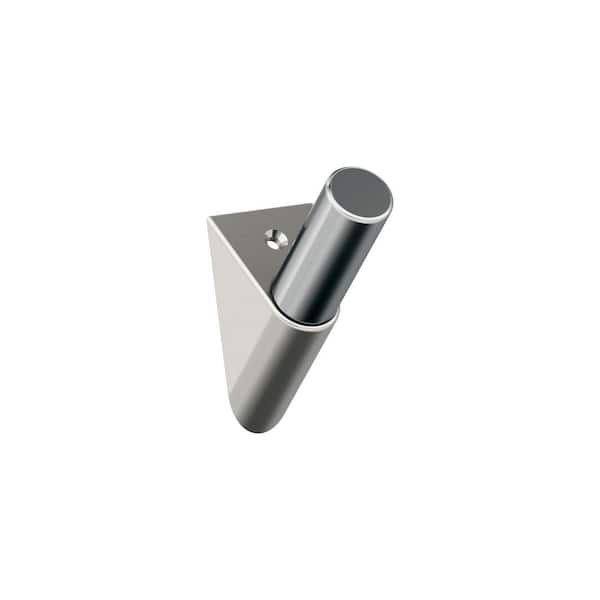 Amerock Acclivity 3-11/16 in. L Satin Nickel/Chrome Single Prong Wall Hook