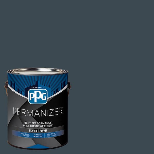 1 gal. PPG1038-7 Midnight Hour Semi-Gloss Exterior Paint