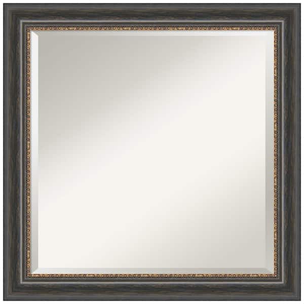 Amanti Art Tuscan 24 In W X H, Black Distressed Vanity Mirror