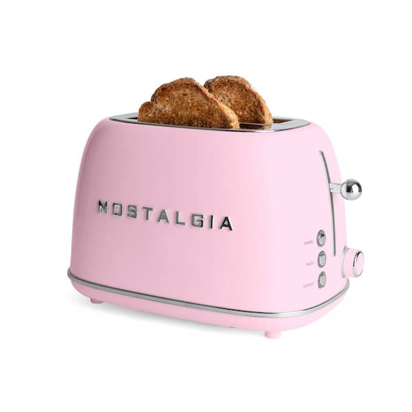 Classic Retro 825-Watt Pink 2-Slice Toaster