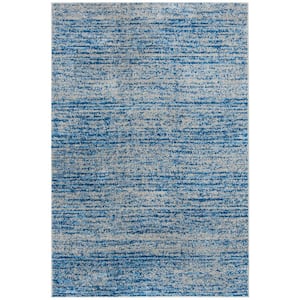 Adirondack Blue/Silver 5 ft. x 8 ft. Striped Area Rug