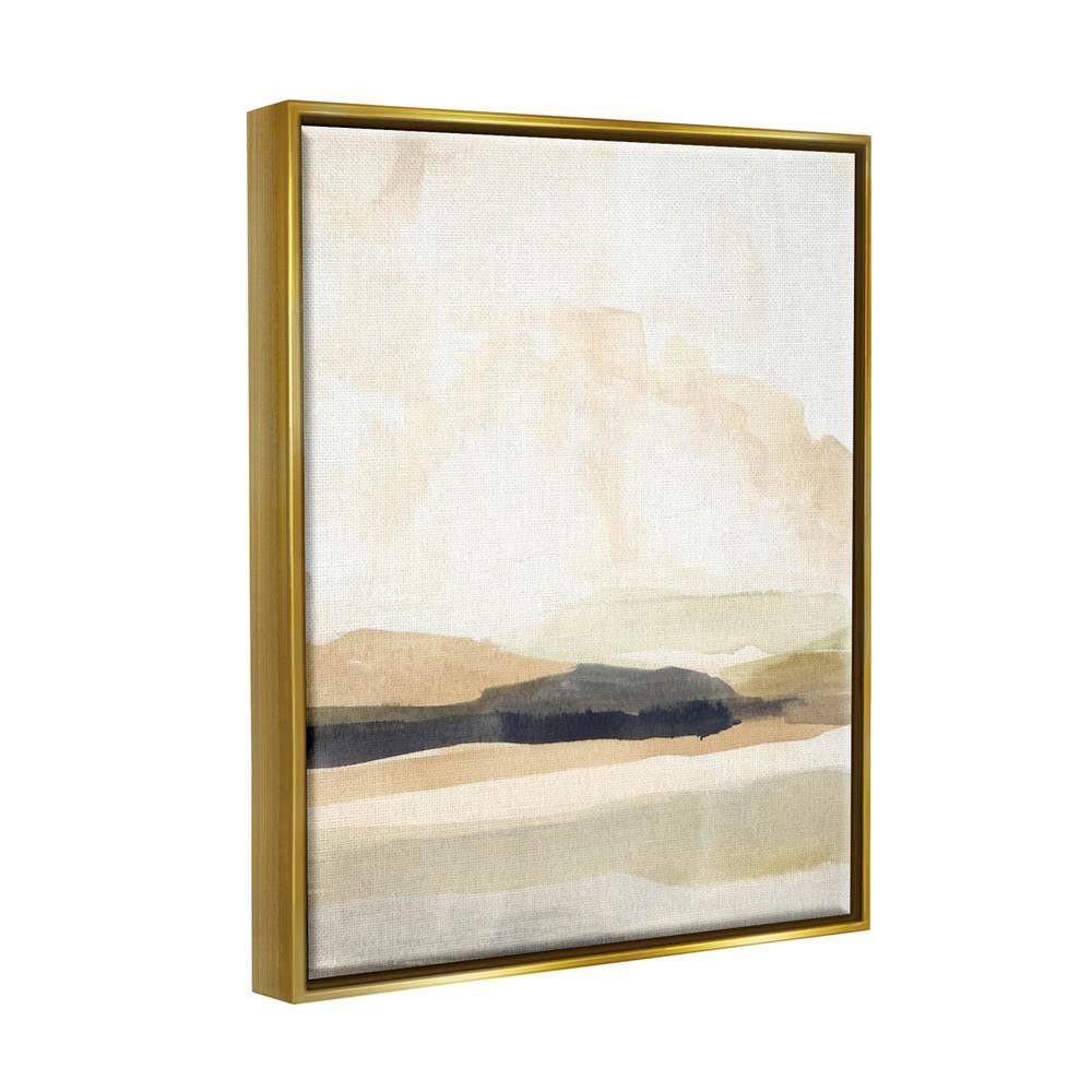 Gold Floater Framed Abstract Landscape Canvas Print, 21" x 17"