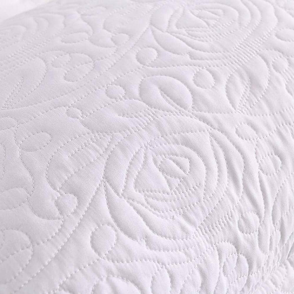 White King Size Embroidered Cotton and Polyester Sham