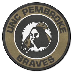 UNC Pembroke Braves Roundel Rug - 27in. Diameter