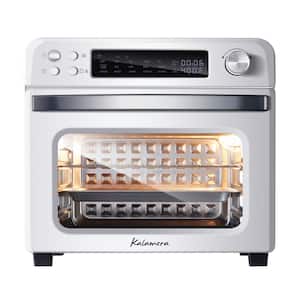 20 qt. 1700-Watt White Air Fryer Toaster Oven Preset Menu Program Cavity