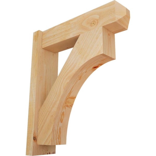 Ekena Millwork 6 in. x 26 in. x 22 in. Douglas Fir Westlake Craftsman Rough Sawn Outlooker