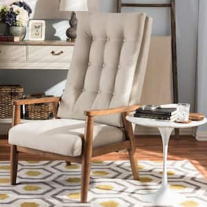Roxy Beige Fabric Upholstered Accent Chair