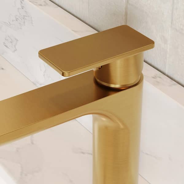 GRANDJOY 5 in. Faucet Height 1-Handle Single Hole Bathroom Faucet