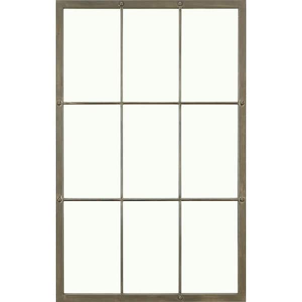 FirsTime & Co. 24 x 1 x 38 in. Rectangular Metal Bronze Homestead Manor Window Mirror