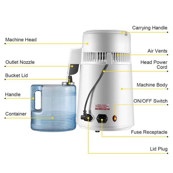 Tahanbath Newest 4L Dental Medical Pure Water Distiller All
